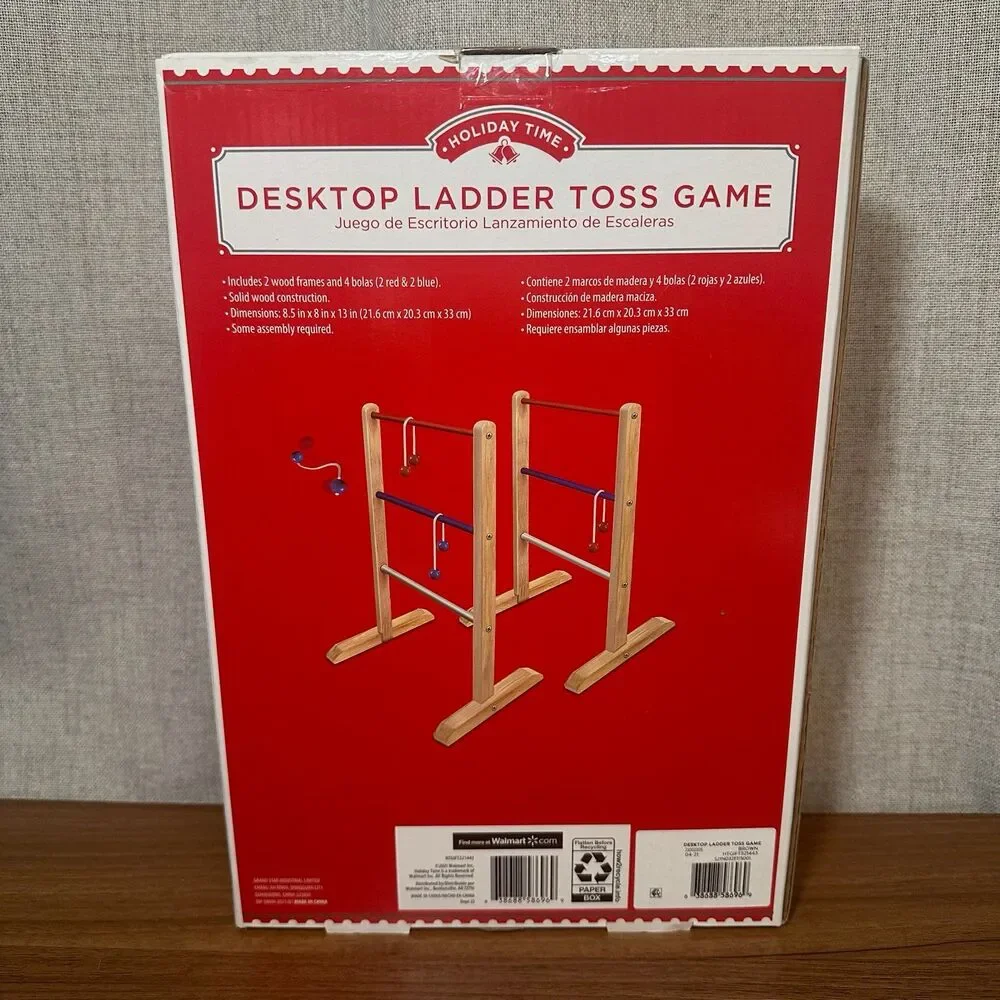 Wood Desktop Ladder Toss Game 8.5